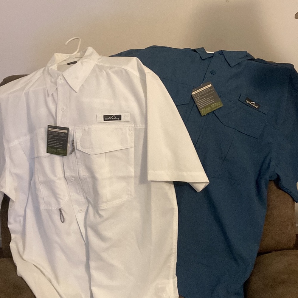 I have 2 new Eddie Bower fishing shirts. Tags still own